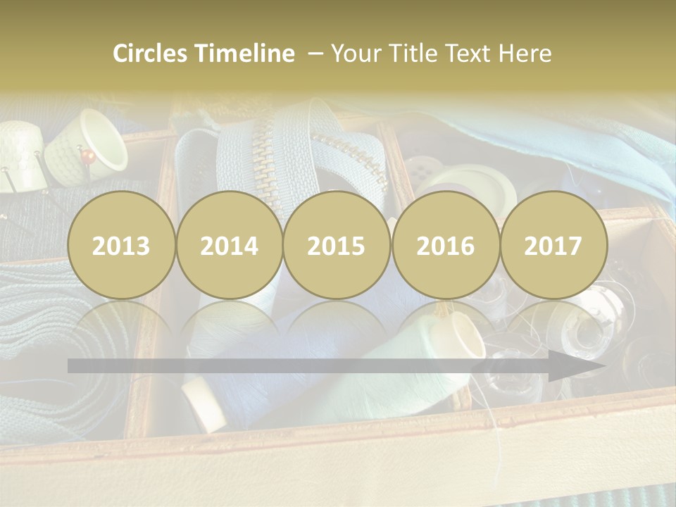 Blue Sewing Box Sewing Workshop PowerPoint Template