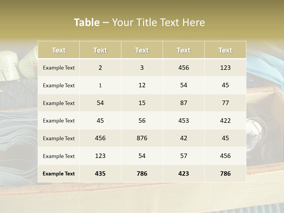 Blue Sewing Box Sewing Workshop PowerPoint Template