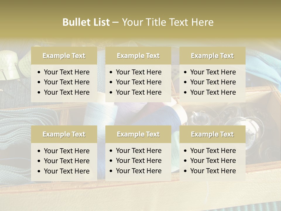 Blue Sewing Box Sewing Workshop PowerPoint Template