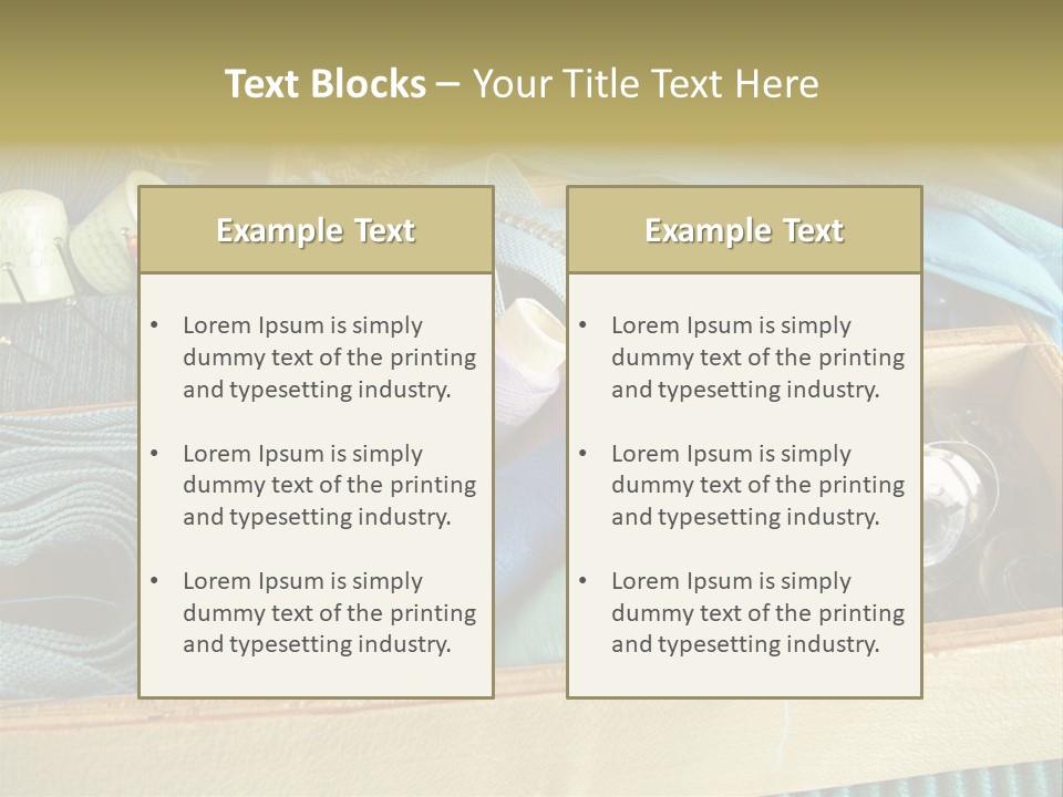 Blue Sewing Box Sewing Workshop PowerPoint Template