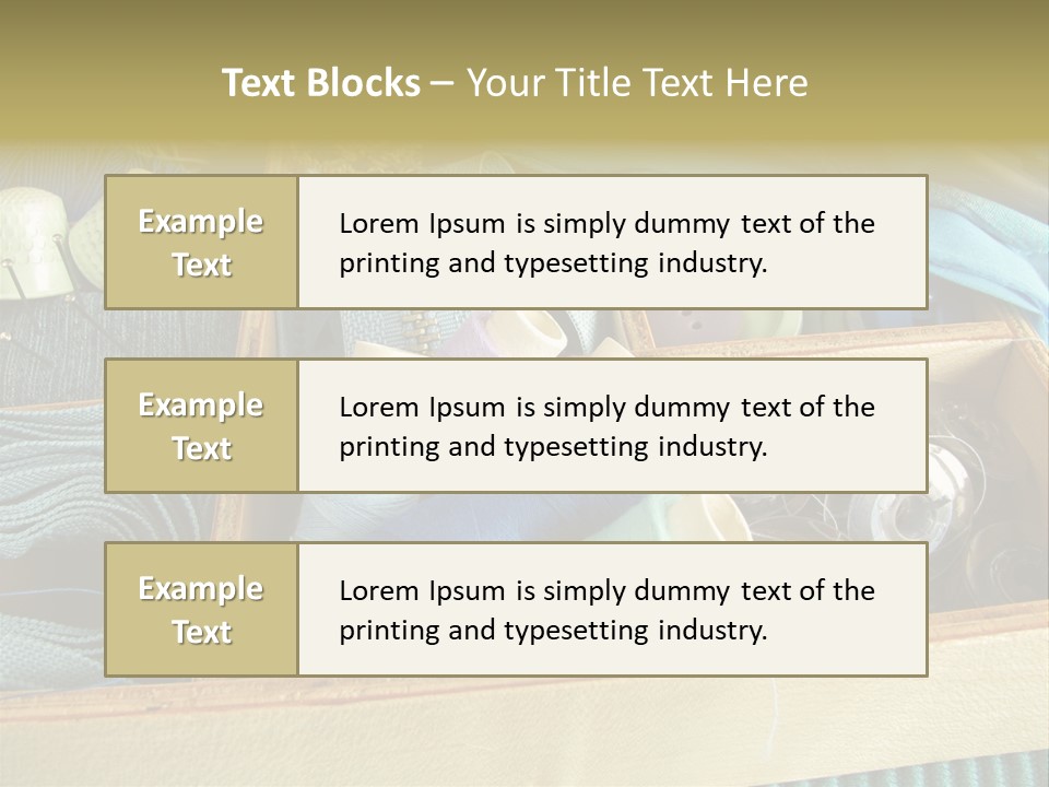 Blue Sewing Box Sewing Workshop PowerPoint Template