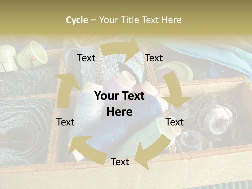 Blue Sewing Box Sewing Workshop PowerPoint Template