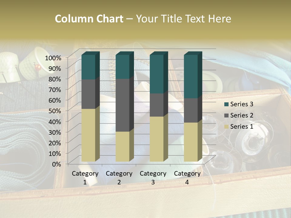 Blue Sewing Box Sewing Workshop PowerPoint Template