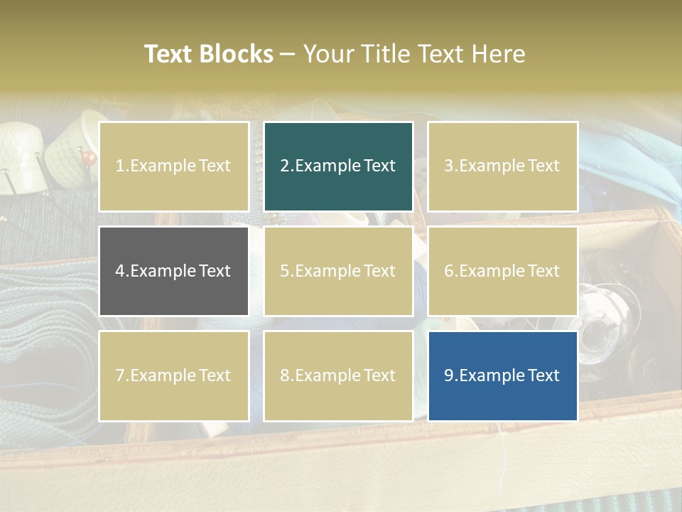 Blue Sewing Box Sewing Workshop PowerPoint Template