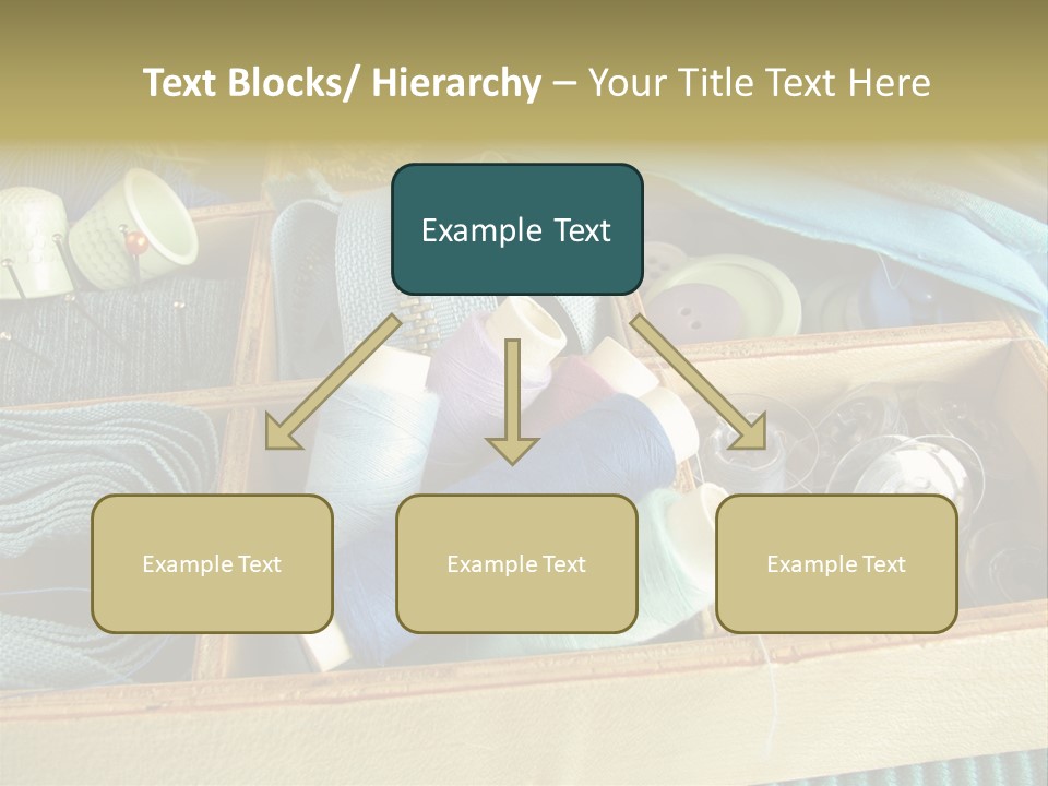 Blue Sewing Box Sewing Workshop PowerPoint Template