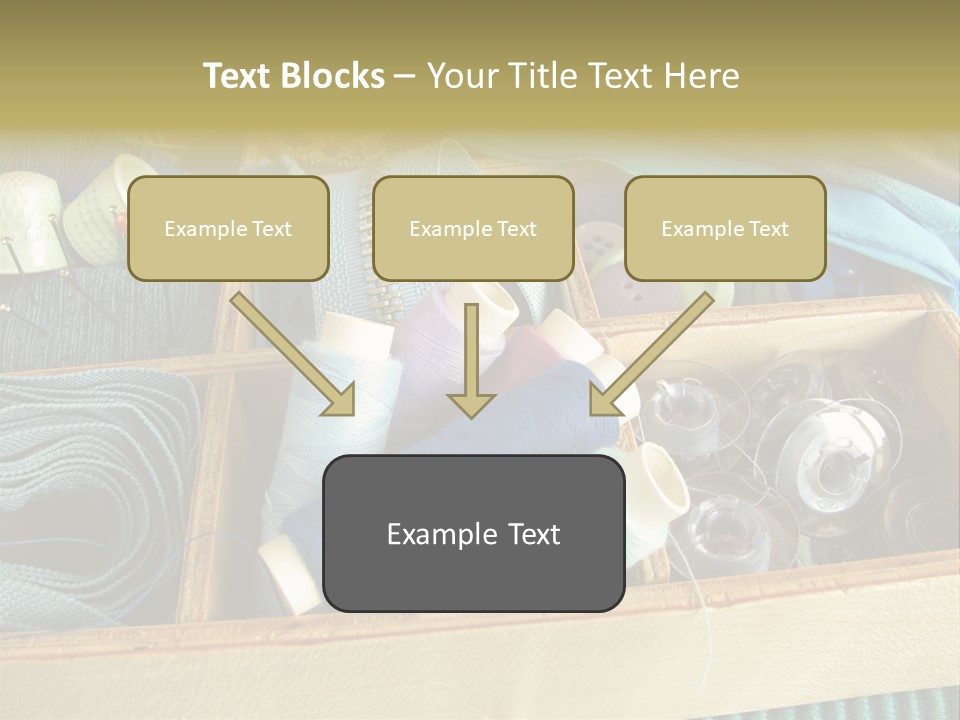 Blue Sewing Box Sewing Workshop PowerPoint Template