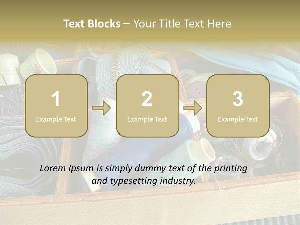 Blue Sewing Box Sewing Workshop PowerPoint Template