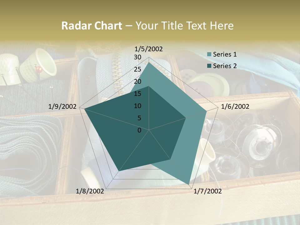 Blue Sewing Box Sewing Workshop PowerPoint Template