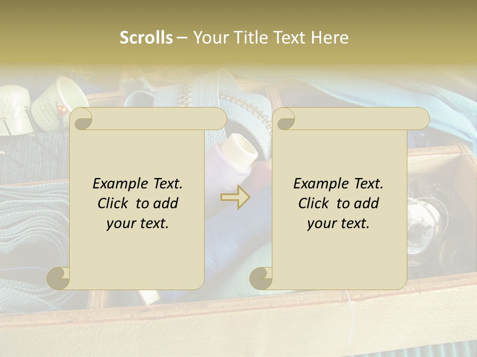 Blue Sewing Box Sewing Workshop PowerPoint Template