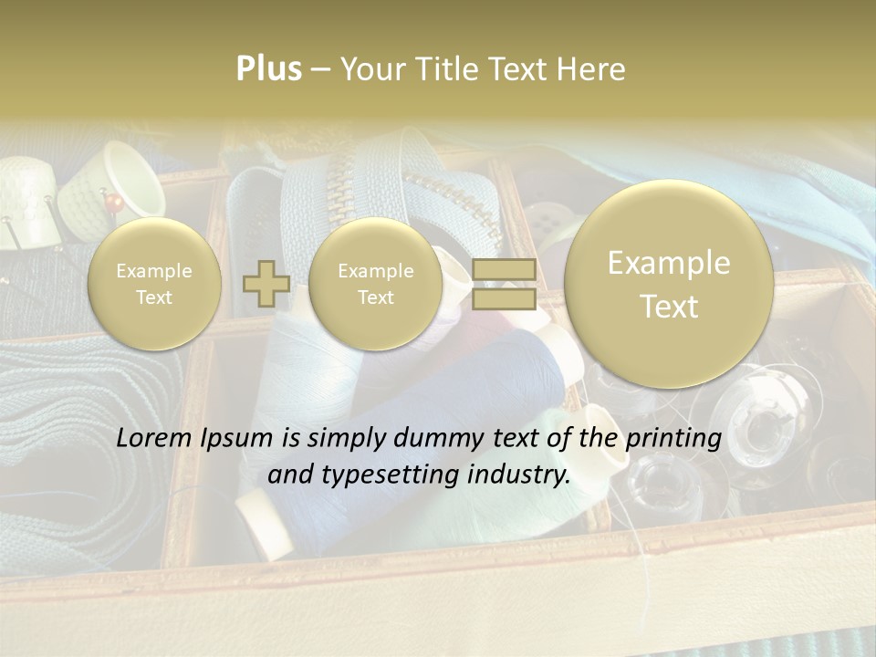 Blue Sewing Box Sewing Workshop PowerPoint Template