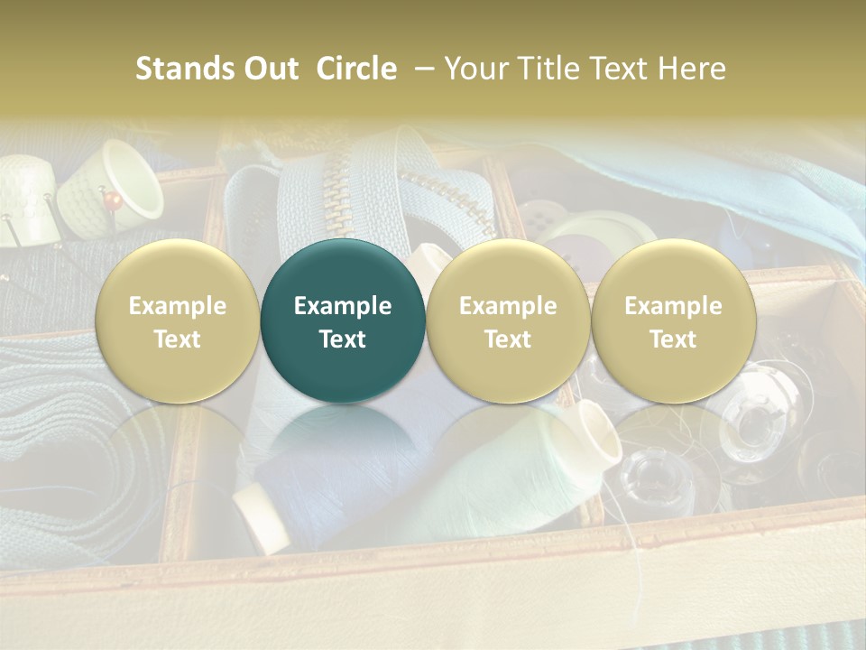 Blue Sewing Box Sewing Workshop PowerPoint Template