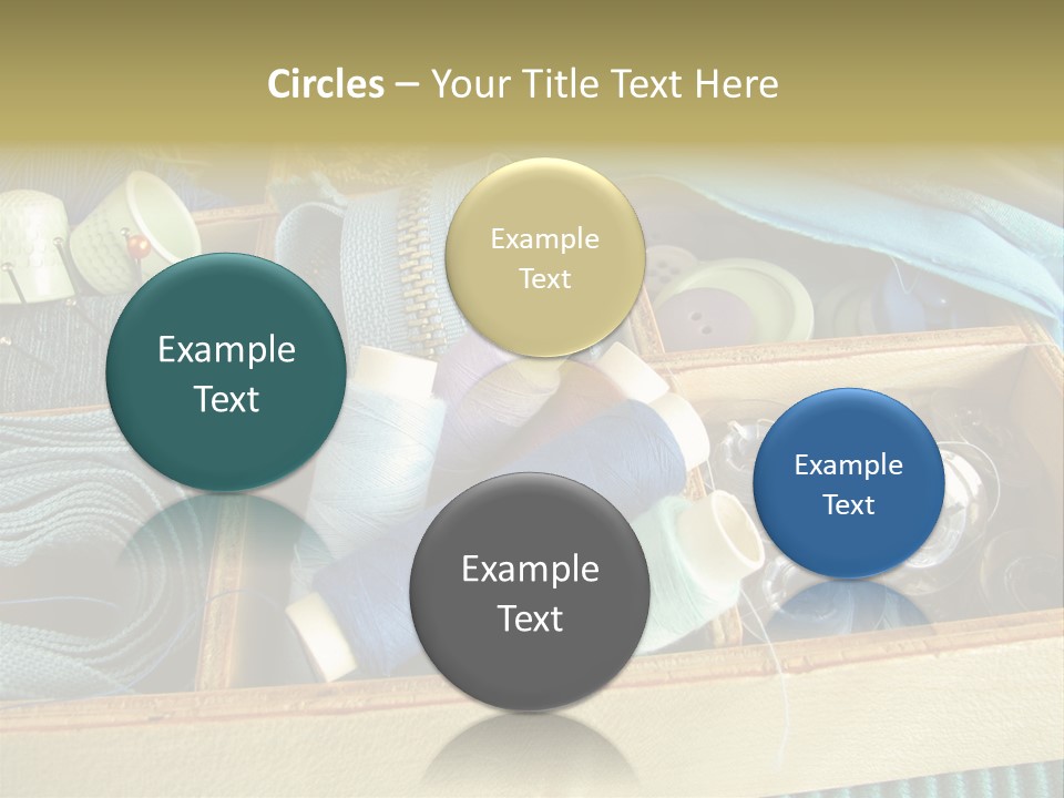 Blue Sewing Box Sewing Workshop PowerPoint Template