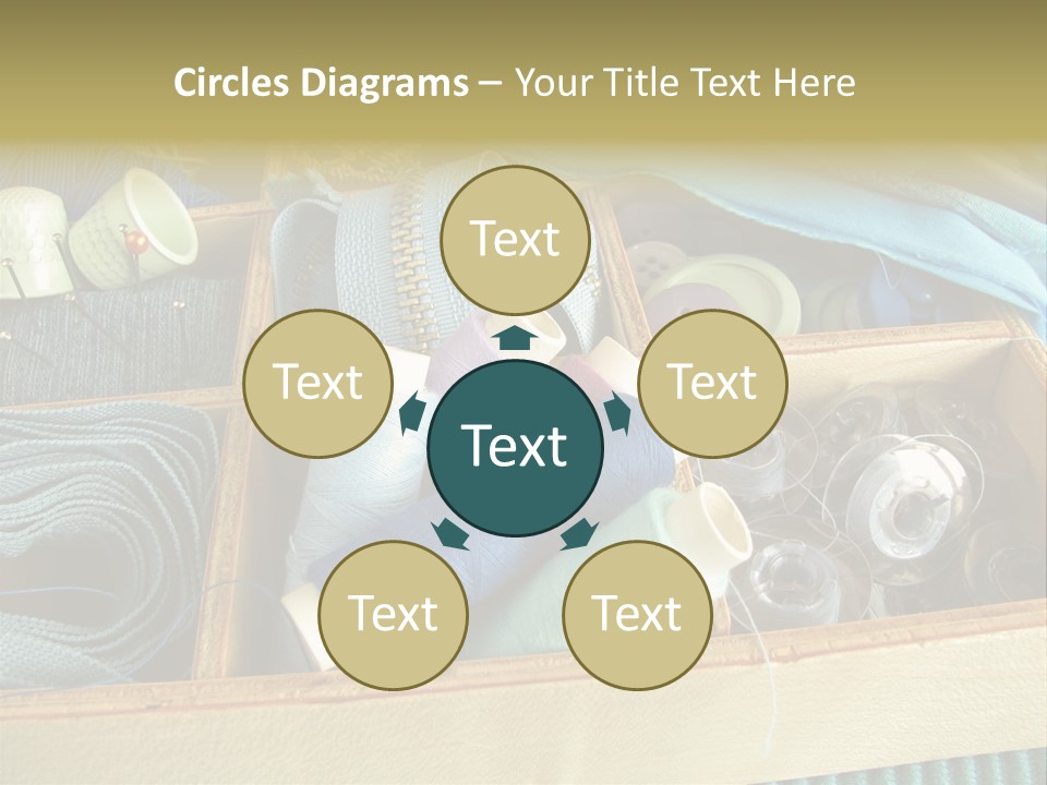 Blue Sewing Box Sewing Workshop PowerPoint Template