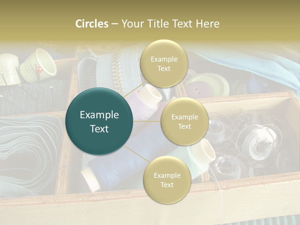 Blue Sewing Box Sewing Workshop PowerPoint Template