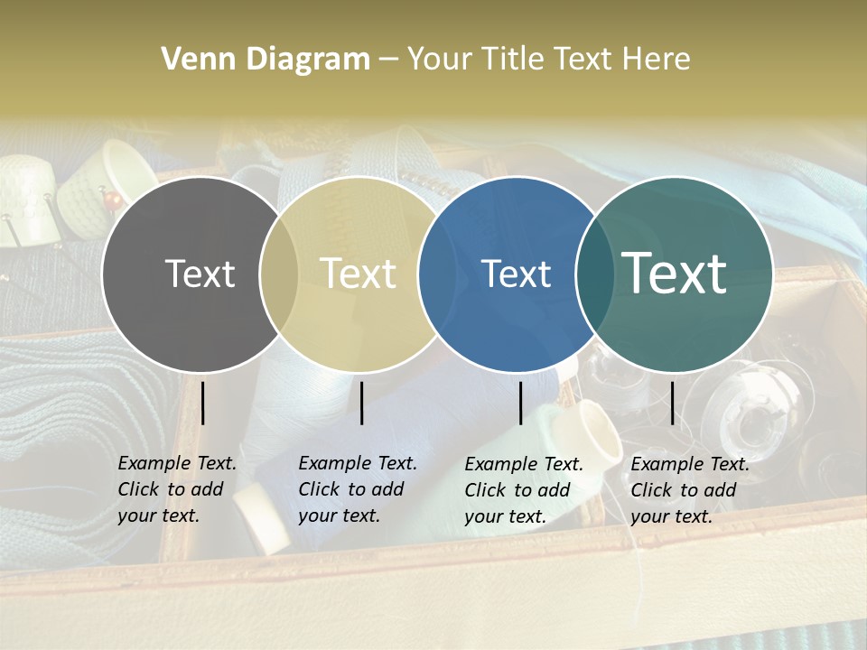 Blue Sewing Box Sewing Workshop PowerPoint Template