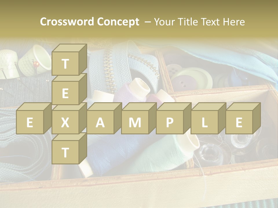 Blue Sewing Box Sewing Workshop PowerPoint Template