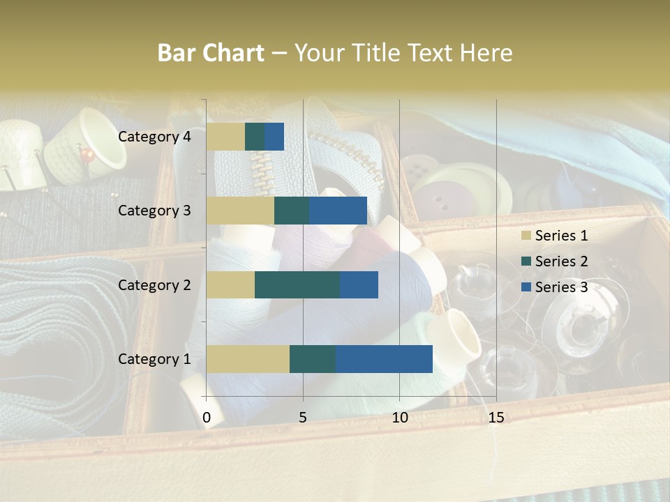 Blue Sewing Box Sewing Workshop PowerPoint Template