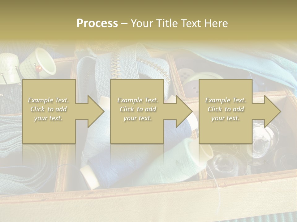 Blue Sewing Box Sewing Workshop PowerPoint Template