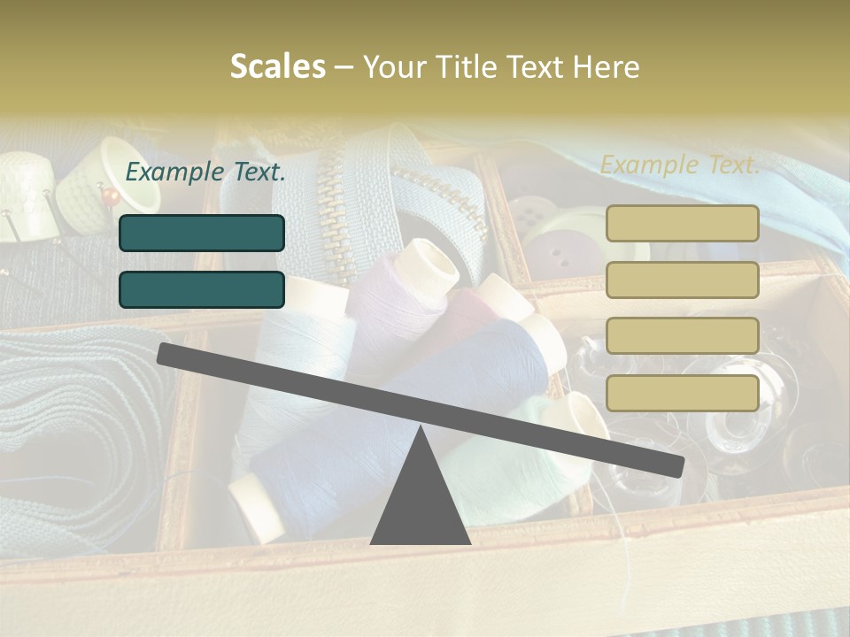 Blue Sewing Box Sewing Workshop PowerPoint Template