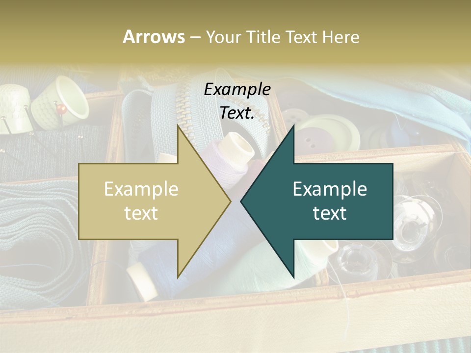 Blue Sewing Box Sewing Workshop PowerPoint Template