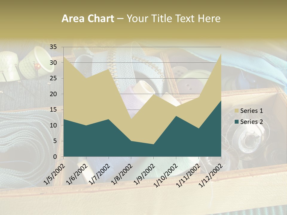 Blue Sewing Box Sewing Workshop PowerPoint Template