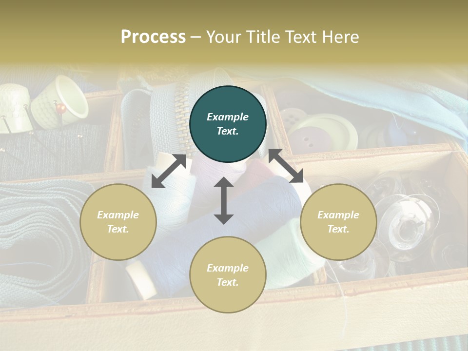 Blue Sewing Box Sewing Workshop PowerPoint Template