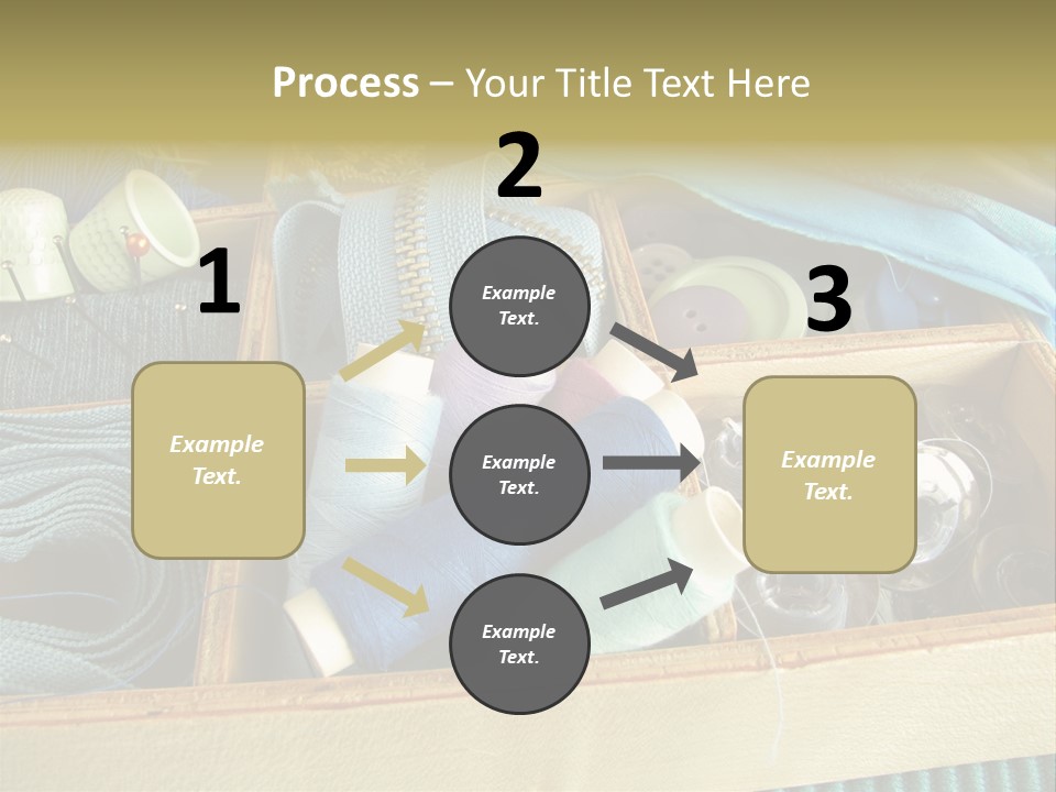 Blue Sewing Box Sewing Workshop PowerPoint Template