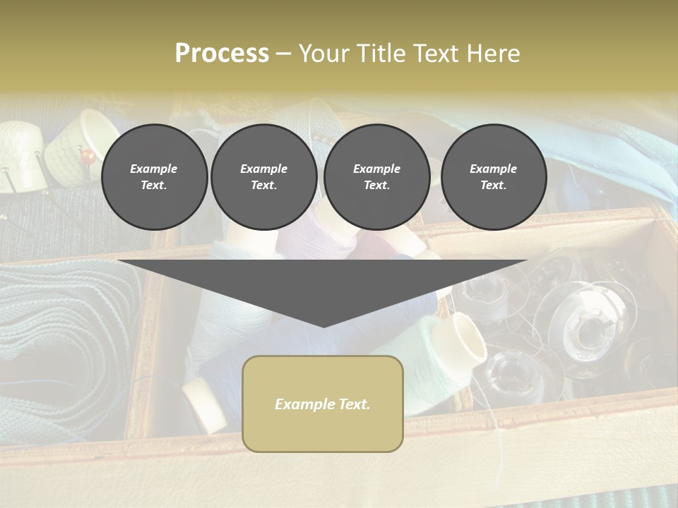 Blue Sewing Box Sewing Workshop PowerPoint Template