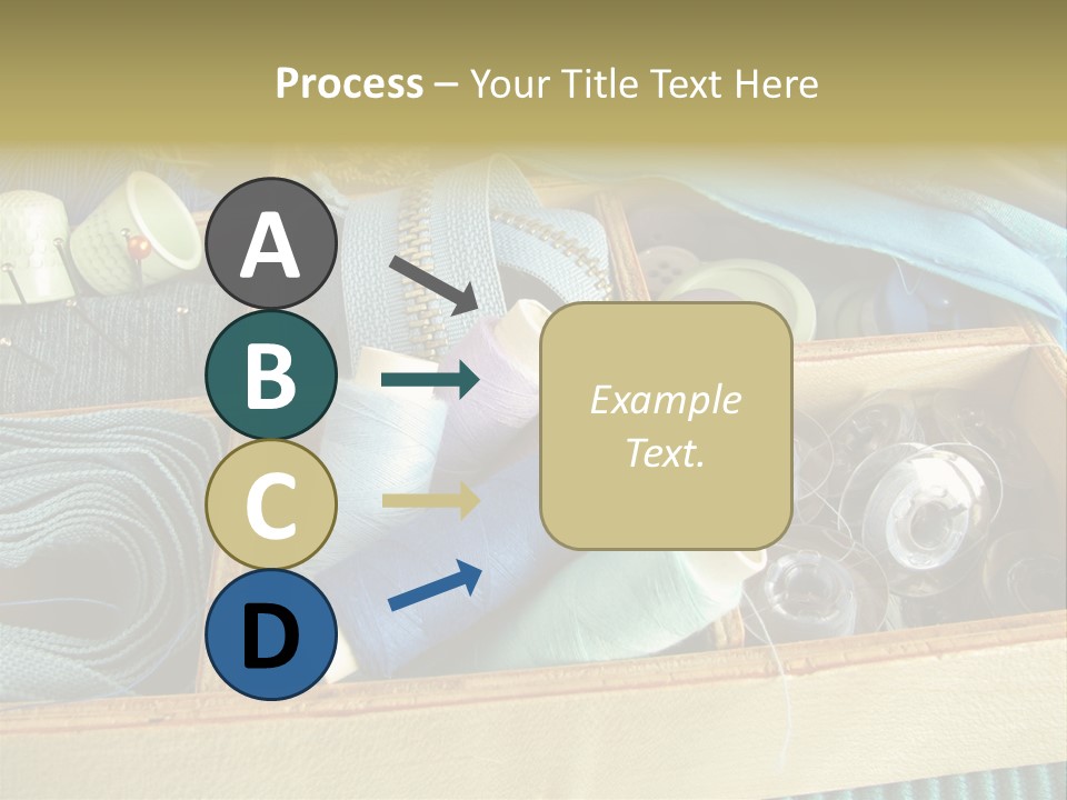 Blue Sewing Box Sewing Workshop PowerPoint Template