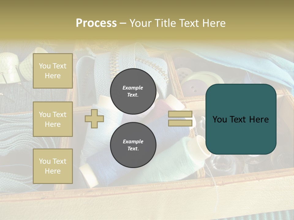 Blue Sewing Box Sewing Workshop PowerPoint Template