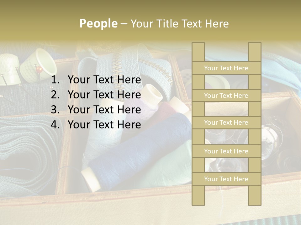 Blue Sewing Box Sewing Workshop PowerPoint Template