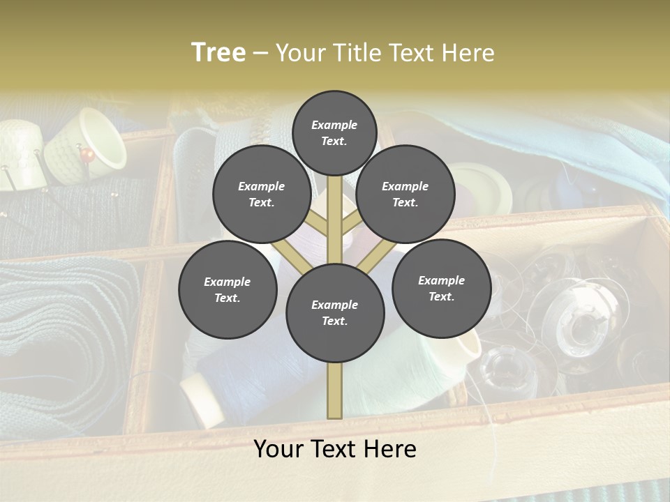 Blue Sewing Box Sewing Workshop PowerPoint Template