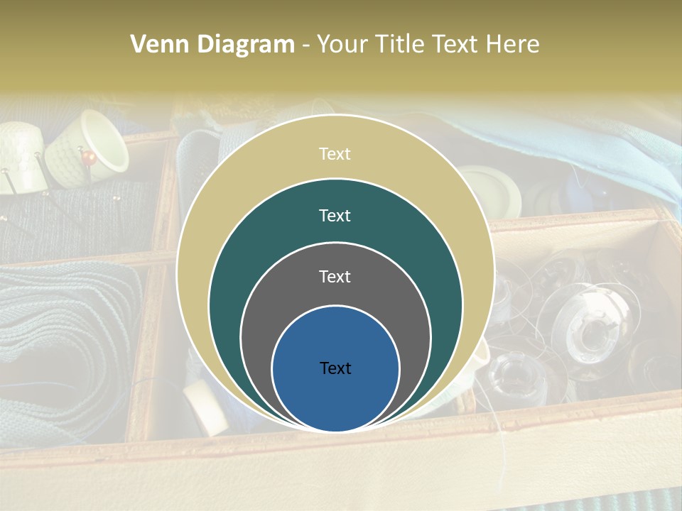 Blue Sewing Box Sewing Workshop PowerPoint Template