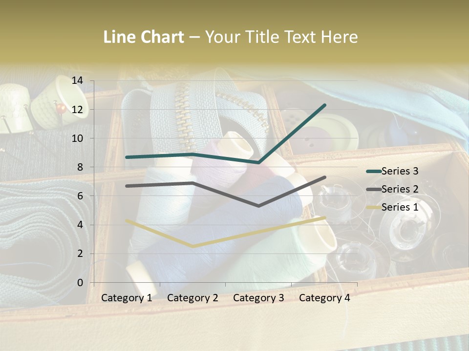 Blue Sewing Box Sewing Workshop PowerPoint Template