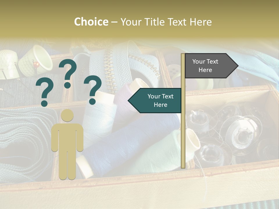 Blue Sewing Box Sewing Workshop PowerPoint Template