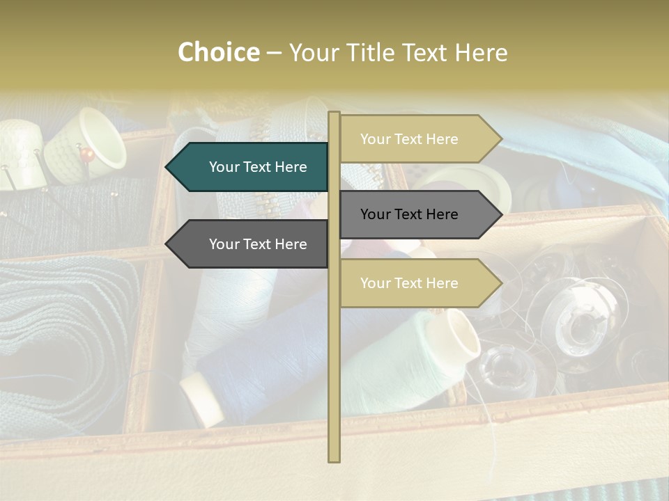 Blue Sewing Box Sewing Workshop PowerPoint Template