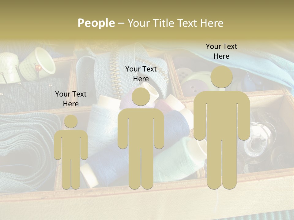 Blue Sewing Box Sewing Workshop PowerPoint Template