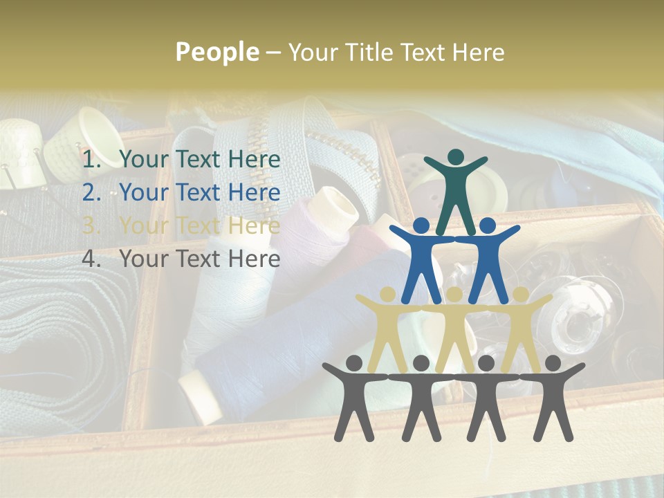 Blue Sewing Box Sewing Workshop PowerPoint Template