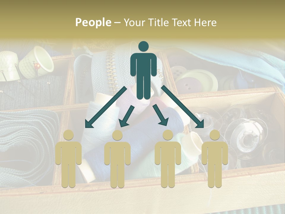 Blue Sewing Box Sewing Workshop PowerPoint Template