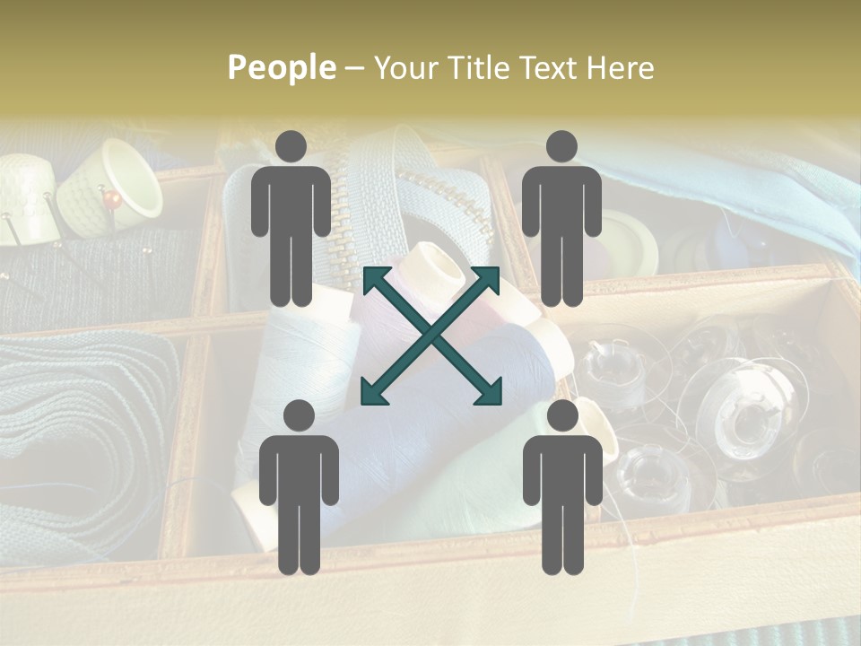 Blue Sewing Box Sewing Workshop PowerPoint Template