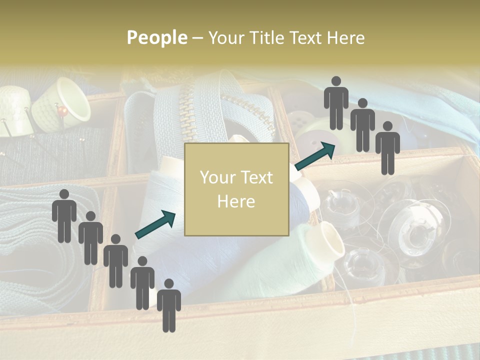 Blue Sewing Box Sewing Workshop PowerPoint Template