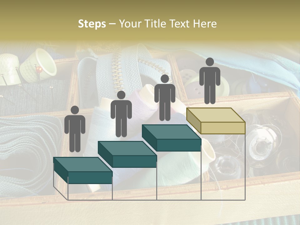 Blue Sewing Box Sewing Workshop PowerPoint Template