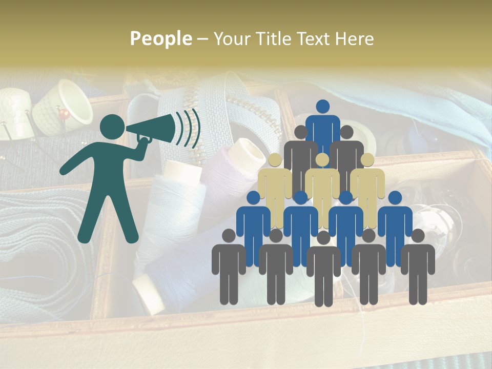 Blue Sewing Box Sewing Workshop PowerPoint Template