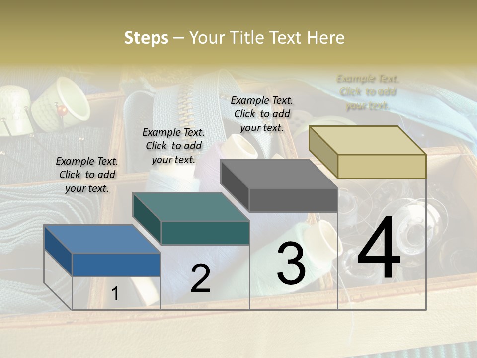 Blue Sewing Box Sewing Workshop PowerPoint Template