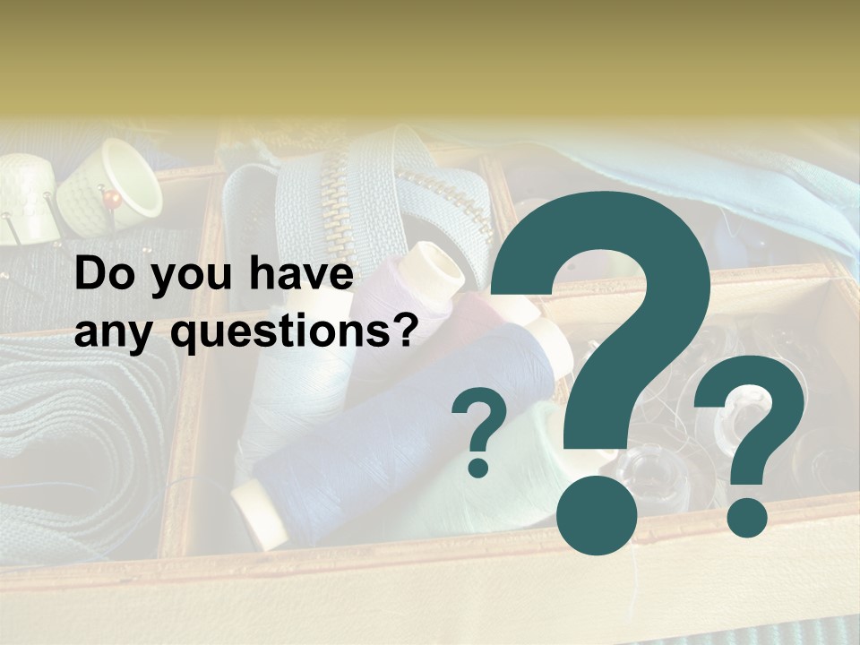 Blue Sewing Box Sewing Workshop PowerPoint Template