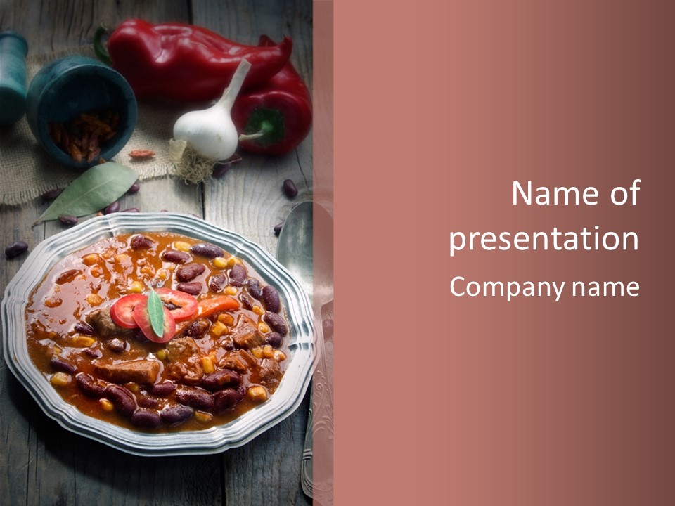 Plate Meal Serving PowerPoint Template