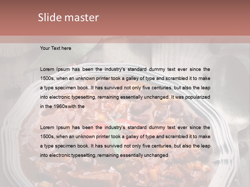 Plate Meal Serving PowerPoint Template