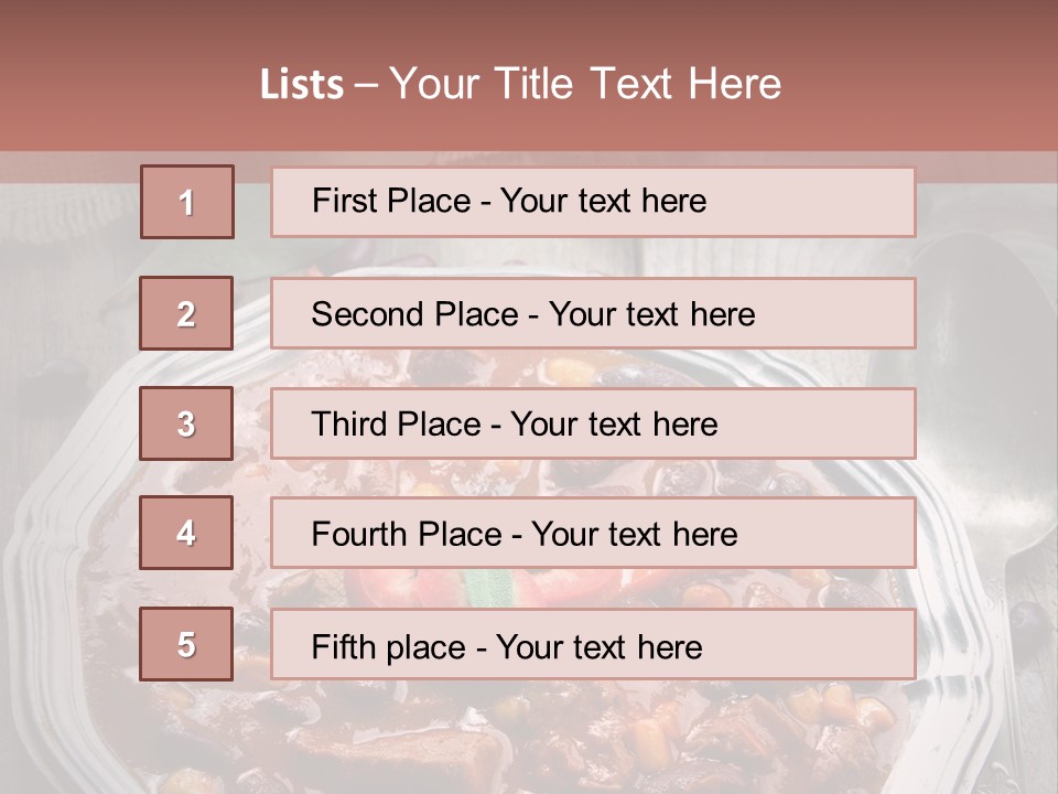 Plate Meal Serving PowerPoint Template