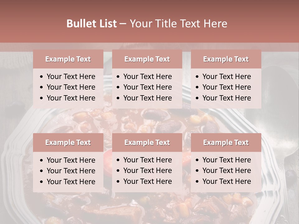 Plate Meal Serving PowerPoint Template