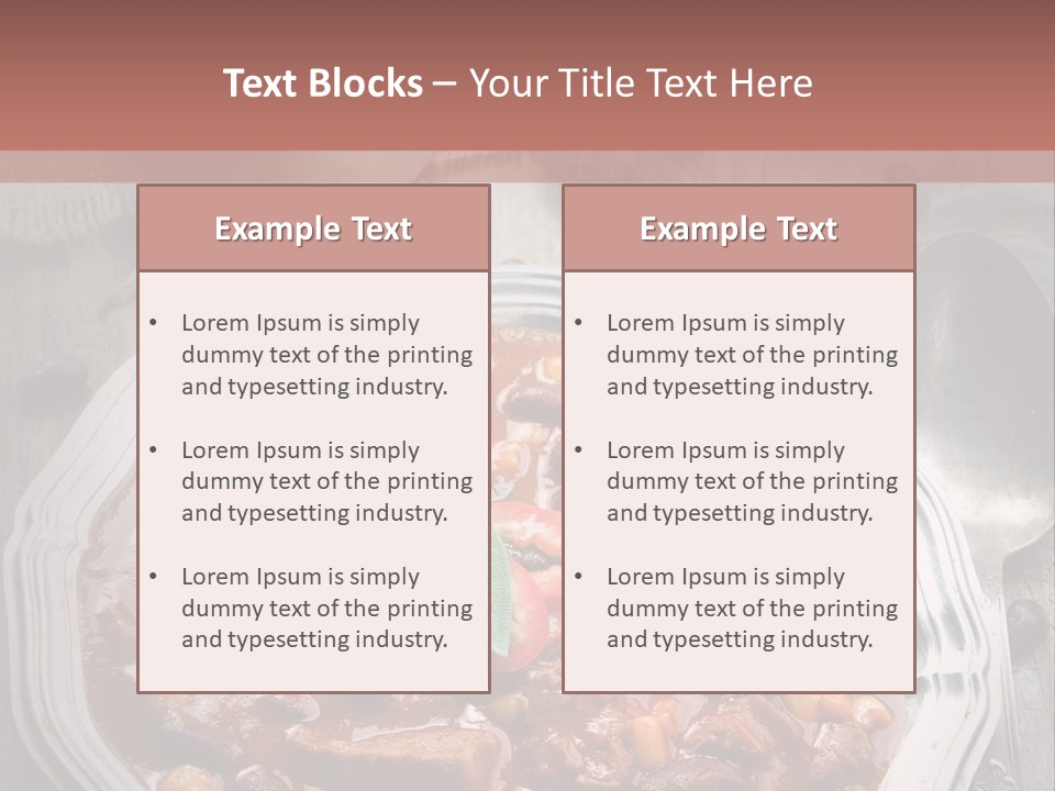 Plate Meal Serving PowerPoint Template